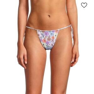 Frankies Naomi Floral Bikini Bottom Pink White XL NWT